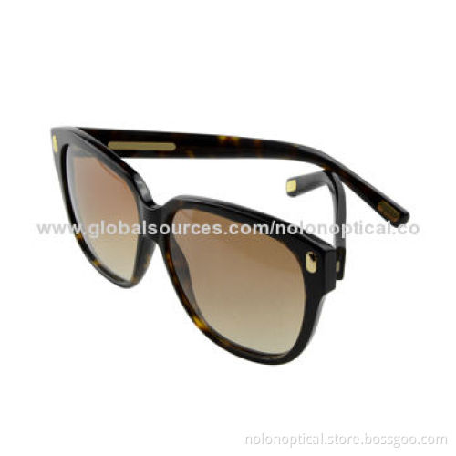 Acetate Unisex Sunglasses with Metal Trim, Customized Logos Accepted, OEM/ODM Welcomed